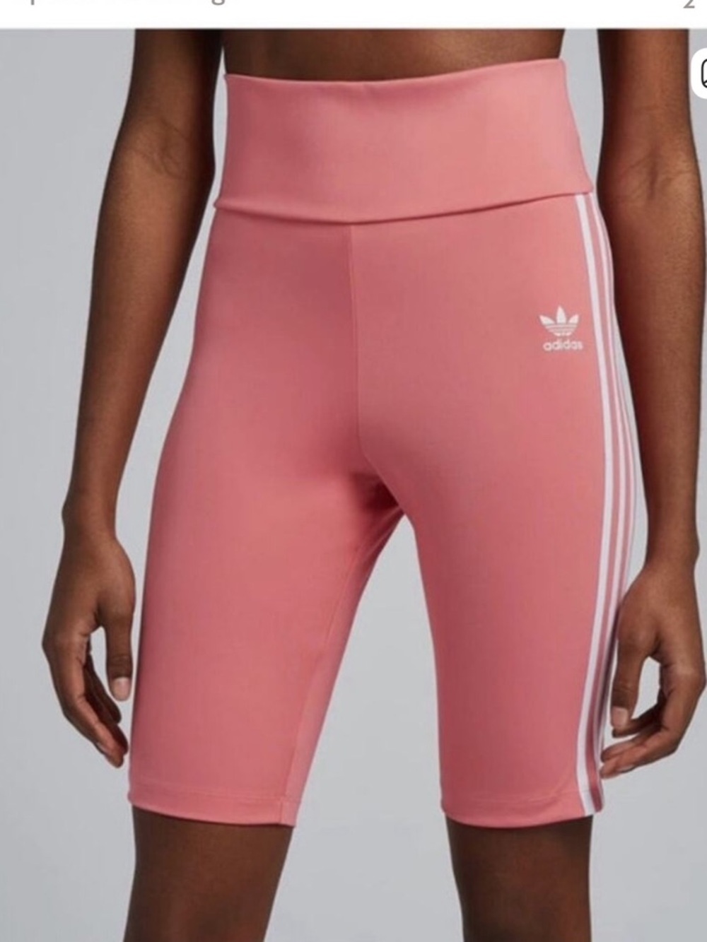 Adidas Originals Women's High-Waisted Primeblue Shorts Hazy Rose size s NWT